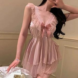 PINK LACE NIGHT DRESS
